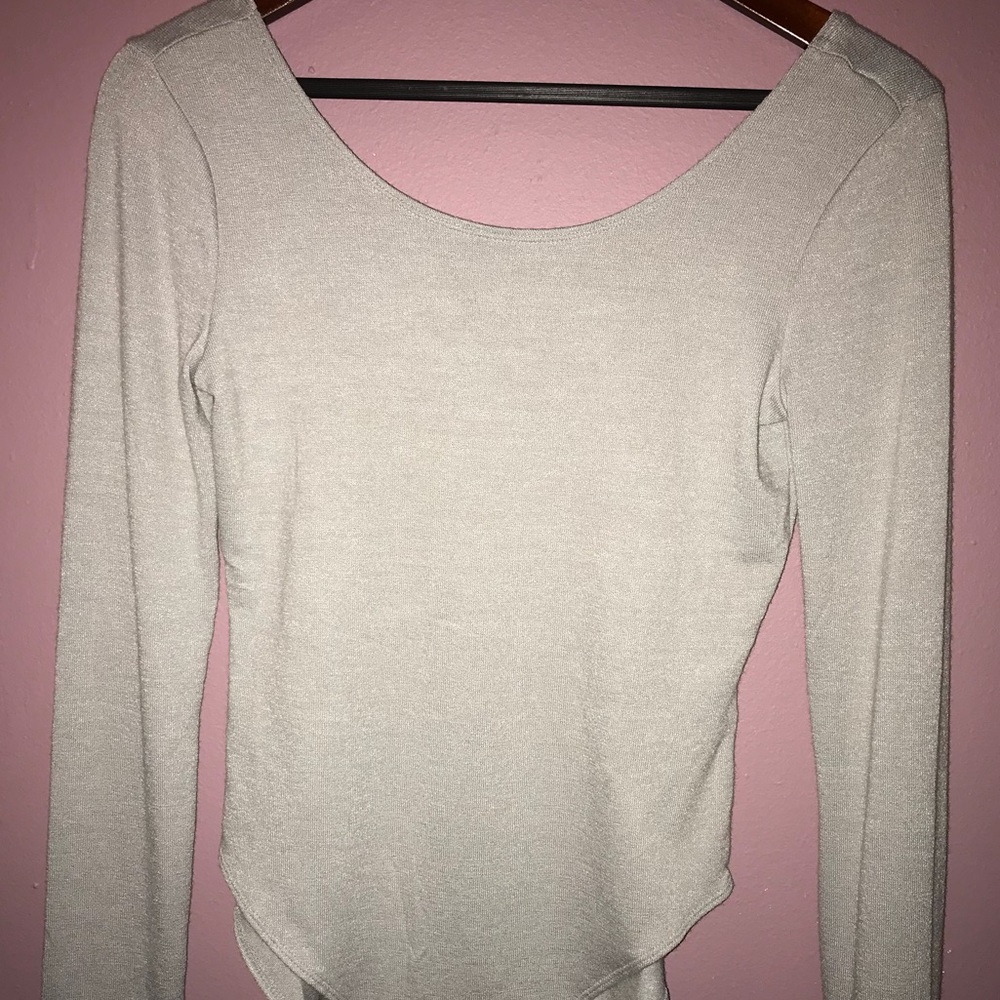 Forever 21 gray bodysuit